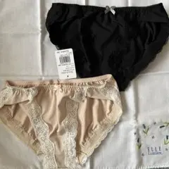 新品　PJ ピーチジョン ショーツ 2枚 レース S M