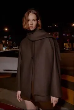 ZARA ウールショートスカーフコート Sサイズ 新品