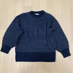 SHOO-LA-RUE ネイビー模様入りニット