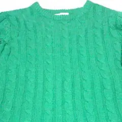 ケーブルニット 緑 Ｓサイズ