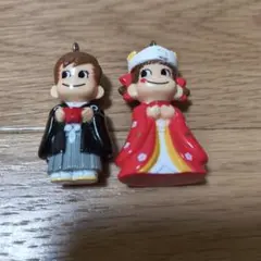 不二家 ペコちゃん ポコちゃん 和装 キーホルダー 3点セット - メルカリ