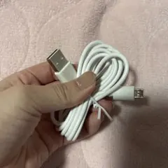 USB-B to Micro USB ケーブル ホワイト