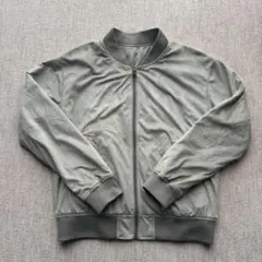 高級感✨スウェード調 MA-1 ボンバージャケット カーキ ブルゾン M