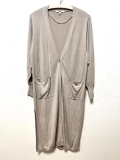 ユニクロ UVカットスリットロングカーディガン（長袖） M