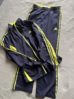 adidas ジャージ上下セット ネイビー×イエロー