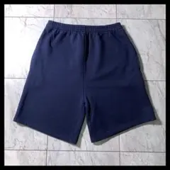90s USA製 DISCUS ATHLETIC 無地 スウェット ショーツ 紺のサムネイル