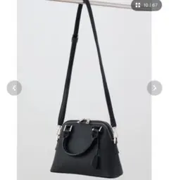 AZUL BY MOUSSY　ダブルジッパーハンドバッグ 黒