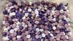 シーリングワックス パープル系 くすみパステル ミックス50g
