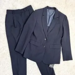 Nライン 洗えるストレッチスーツ セットアップ 紺 大きいサイズ 15号