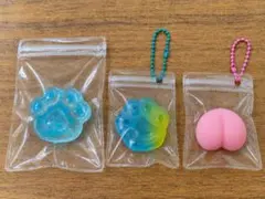 ぷにぷにスクイーズ 3個セット 肉球 おしり 水あめスクィーズ