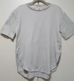 【anyFAM】ラウンドカットチュニックTシャツ　ライトグレー　Мのサムネイル