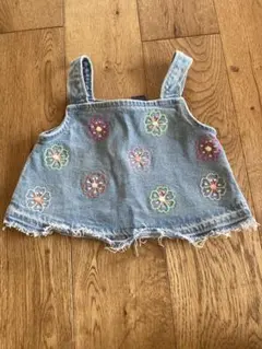 baby GAP デニム刺繍タンクトップ 12-18ヶ月