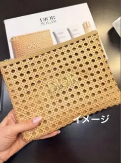 DIOR Solar ディオール　非売品　ラフィア調クラッチポーチのサムネイル