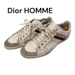DIOR HOMME スニーカー レザー バイカラー ブラック ホワイト 41 