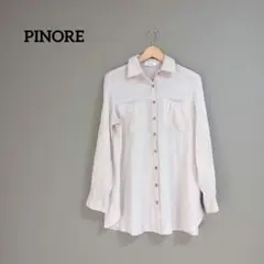 【訳あり】PINORE ピノーレ シャツ 薄手 透け感 L ベージュのサムネイル