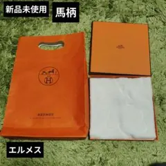 HERMES 馬柄 タオル ギフトボックス ショッパー付きのサムネイル