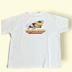 ポムポムプリン 30周年記念 刺繍Tシャツ ホワイト 3L