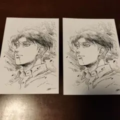 進撃の巨人 劇場版 映画 入場特典 イラストカード リヴァイ