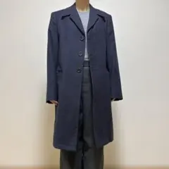 ネイビー チェスターコート 長袖
