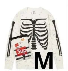 即完品】花柄 Supreme x Hanes Bones サーマルCrew - メルカリ