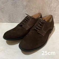 【GU】 ブラウン スエード ダービー　シューズ　25cm メンズ