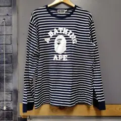 A Bathing Ape ストライプ長袖カットソー XL - メルカリ