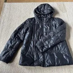 UNIQLO黒 フード付き ダウンジャケット XL