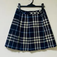 バーバリーズブルーレーベル ノバチェック プリーツスカート ベルト