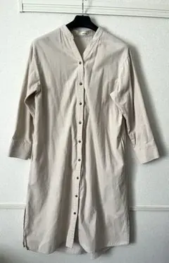 SHOO LA RUEベージュ シャツワンピース 長袖M