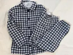 無印良品　キッズ　ガーゼ　パジャマ　120 130 140 長袖　ネイビーのサムネイル
