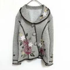 ノーカラージャケット カーディガン