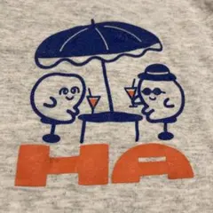 歯の漫画　ALSTYLE プリント　ロング　Tシャツ グレー XL
