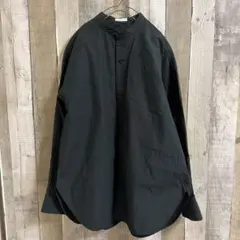 オーラリー 21SS ウォッシュドフィンクス リップストップシャツ 黒 0 オーラリー 21SS ウォッシュドフィンクス リップストップシャツ 黒 0