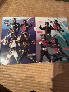仮面ライダー 50周年記念クリアファイル2枚セットくら寿司コラボ
