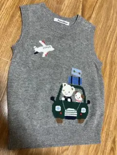 未使用に近いファミリア　ニットベスト