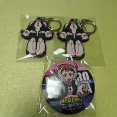僕のヒーローアカデミア ユアネクスト 麗日お茶子 ラバーキーホルダー 缶バッジ