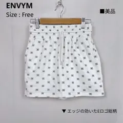 美品 アンビー ENVYM ミニスカート FREE モノグラム柄 Y2K