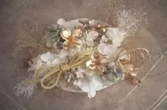 ヘアアレンジ 前撮り 成人式 カスミソウ ヘアアクセ