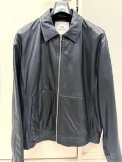 と*ろ様 CK CALVIN KLEIN レザージャケット L ブラック Lamのサムネイル
