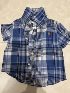 ポロラルフローレン　半袖チェックポロシャツ　85