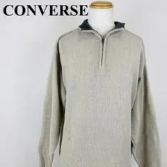 CONVERSE ハーフジップ ニットセーター グレーベージュ 2L 1173-のサムネイル