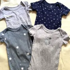 まとめ売り 洗い替え【ベビー肌着ロンパース12ヶ月】4枚セット