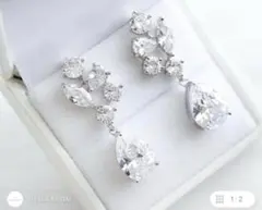 【お値下げしました！】STELLA BRIDAL キュービックジルコニア ピアス