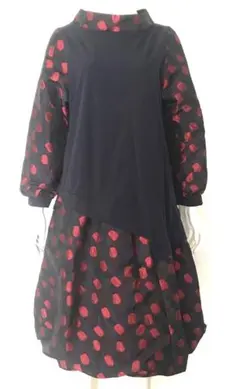 ジャカードバルーンワンピース