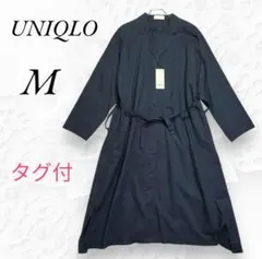 uniqlo タグ付 新品 未使用 ユニクロ ワンピース ネイビー シャツ