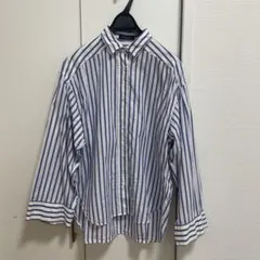 スピッツアンドスパン シャツ ブラウス ストライプ SOMELAS パール 