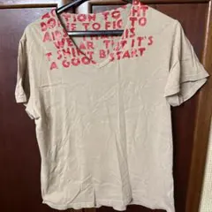 Vネック プリントTシャツ ベージュ　マルジェラ　エイズt ここのえ期のサムネイル
