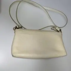 イルビゾンテ　アイボリー レザー ショルダーバッグ