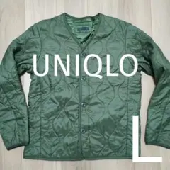 【UNIQLO】オリーブグリーン キルティングジャケット 日本製Ｌ