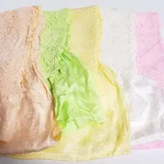 ま*ん様 (0383)帯揚げ 5点 まとめ売り 着物 和装 小物 絞り